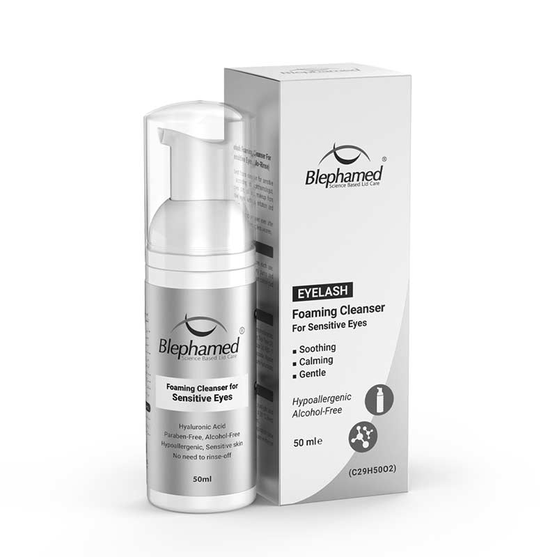Blephamed-Foaming-Cleanser-for-Sensitive-Eyes فوم پاک کننده پلک و مژه بلفامد belphamed 50ml - Image 1